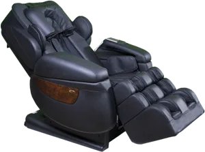 Luxury Black Massage Chair PNG Image