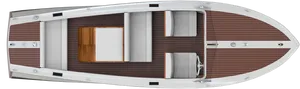 Luxury Boat Top View PNG Image