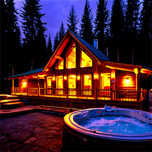 Luxury Cabin with Hot Tub PNG mwx39 PNG