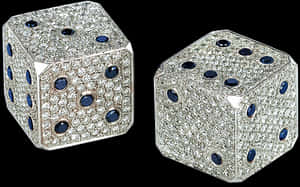 Luxury Crystal Dice Set PNG image with transparent background