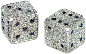 Luxury Crystal Dice Set PNG Image