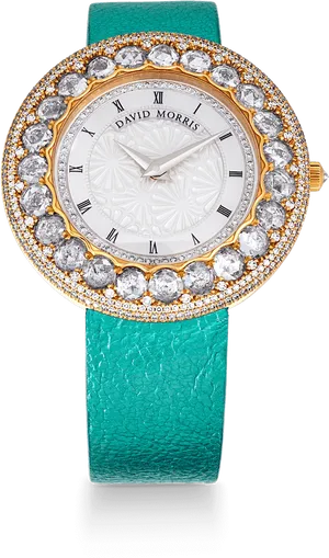 Luxury Diamond Watch David Morris PNG Image