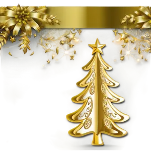 Luxury Gold Christmas Tree Design Png 06282024 PNG Image