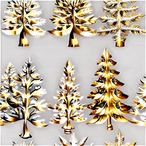 Luxury Gold Christmas Tree Design Png Fcy82 PNG Image