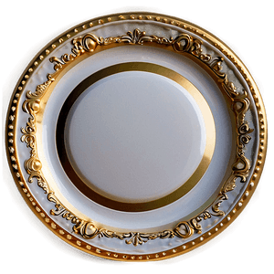 Luxury Gold-Rimmed Plates PNG 06202024 PNG with transparent background
