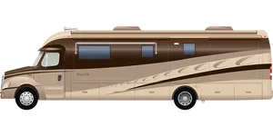 Luxury Motorhome Side View PNG Image