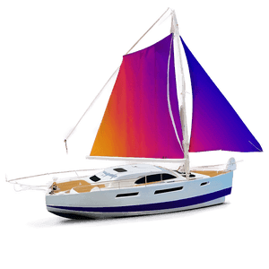 Luxury Sailboat at Sunset PNG 05242024 PNG