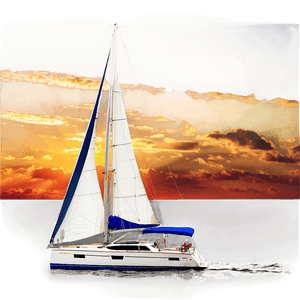 Luxury Sailboat at Sunset PNG 16 PNG