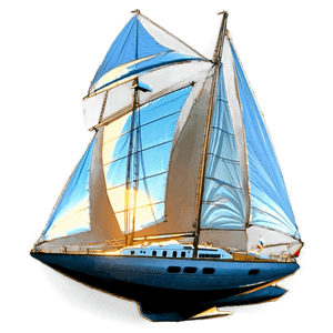 Luxury Sailboat at Sunset PNG sax86 PNG with transparent background