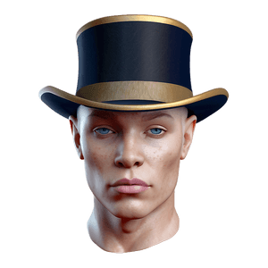 Luxury Silk Top Hat PNG 05042024 PNG