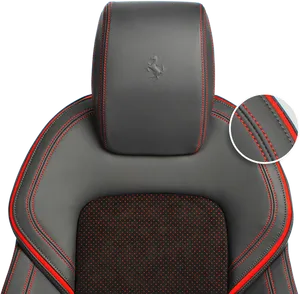 Luxury Sports Car Seat Detail PNG Image