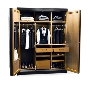 Luxury Wardrobe Setup Png Bks PNG Image