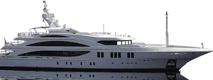 Luxury Yacht Side View PNG Image