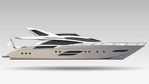 Luxury Yacht Vector Illustration PNG image with transparent background