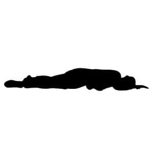 Lying Woman Silhouette Graphic PNG image with transparent background