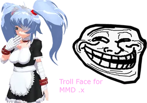 M M D Character With Troll Face PNG Image