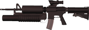 Trigger Firearm M4 Carbine M203 Grenade Launcher - Airsoft Semi Auto M4, HD Png Download PNG