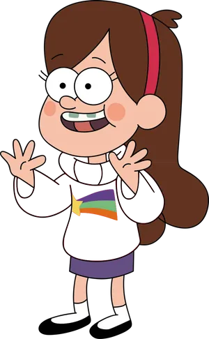 Mabel Pines Gravity Falls Character PNG Image