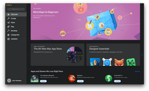 Mac App Store Interface PNG image with transparent background