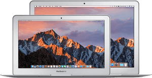 Mac Book Air Dual Screen Display PNG image with transparent background