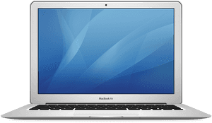 Mac Book Air Front View PNG image with transparent background