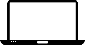 Mac Book Blank Screen Vector PNG image with transparent background