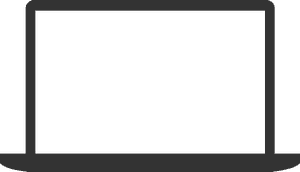 Mac Book Open Blank Screen PNG image with transparent background