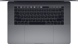Mac Book Pro Keyboard Top View PNG image with transparent background