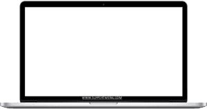 Mac Book Pro Mockup Blank Screen PNG image with transparent background