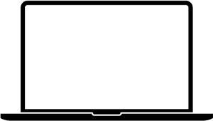 Mac Book Pro Outline PNG image with transparent background