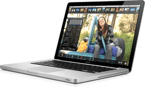 Mac Book Pro Photo Editing PNG image with transparent background