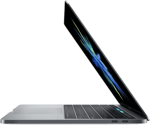 Mac Book Pro Side View PNG image with transparent background