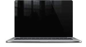 Mac Book Pro Silver Front View PNG Image