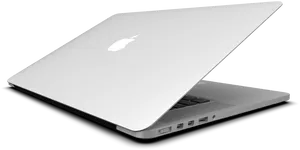 Mac Book Pro Silver Half Closed PNG Image