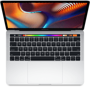 Mac Book Prowith Touch Bar Top View PNG image with transparent background