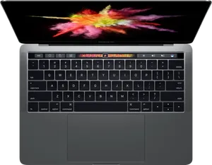 Mac Book Prowith Touch Bar Top View PNG Image