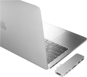 Mac Book Prowith U S B C Hub PNG Image