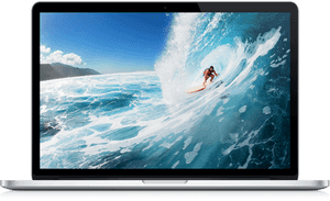 Mac Book Surfing Wallpaper PNG image with transparent background