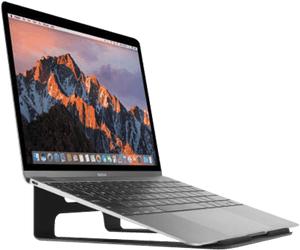 Mac Bookon Stand PNG image with transparent background