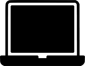 Macbook Silhouette Vector PNG image with transparent background