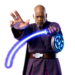 Mace Windu Action Pose Png Ybu PNG Image