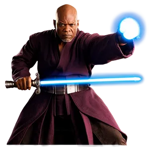 Mace Windu Battle Stance Png 68 PNG Image