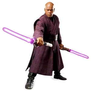 Mace Windu Battle Stance Png Fum PNG Image