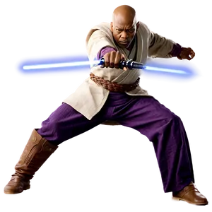 Mace Windu Battle Stance Png Yvn87 PNG Image