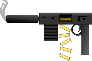 Machine Gun, Automatic, Weapons, Firing, Shooting - Gun Clip Art, HD Png Download PNG image with transparent background