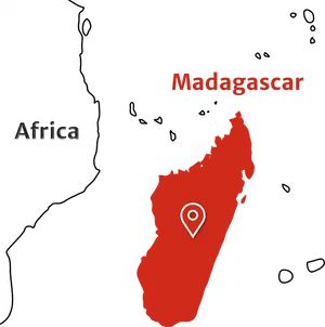 Madagascarand Africa Map PNG Image