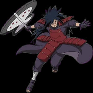 Madara_ Uchiha_ Action_ Pose PNG image with transparent background