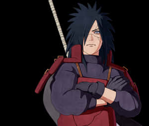 Madara Uchiha Armedand Determined PNG image with transparent background