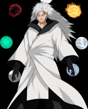 Madara Uchiha Five Elements PNG image with transparent background