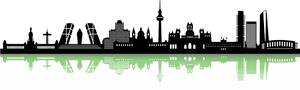 Madrid Skyline Silhouette PNG image with transparent background